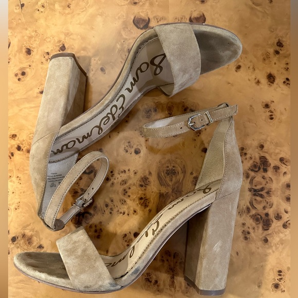 Sam Edelman Yaro Block Heel Nude Suede - Picture 4 of 8